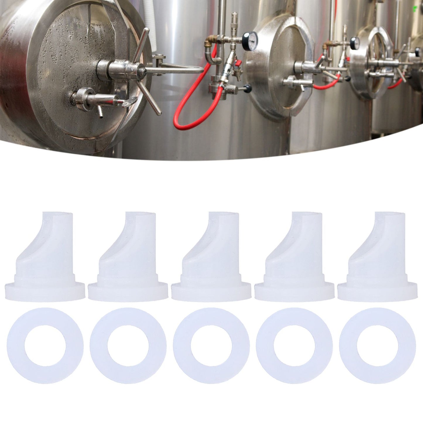 D Coupler Gas Check Valve Beer Line Washer Gasket No Leakage Odorless Beer Keg Coupler Accessories for Sankey Coupler