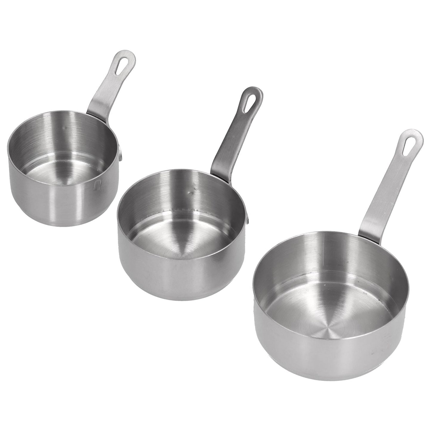 3pcs Sauce Cups Stainless Steel Sauce Dish with Handle for for Condiment Ketchup AppetizerSilver