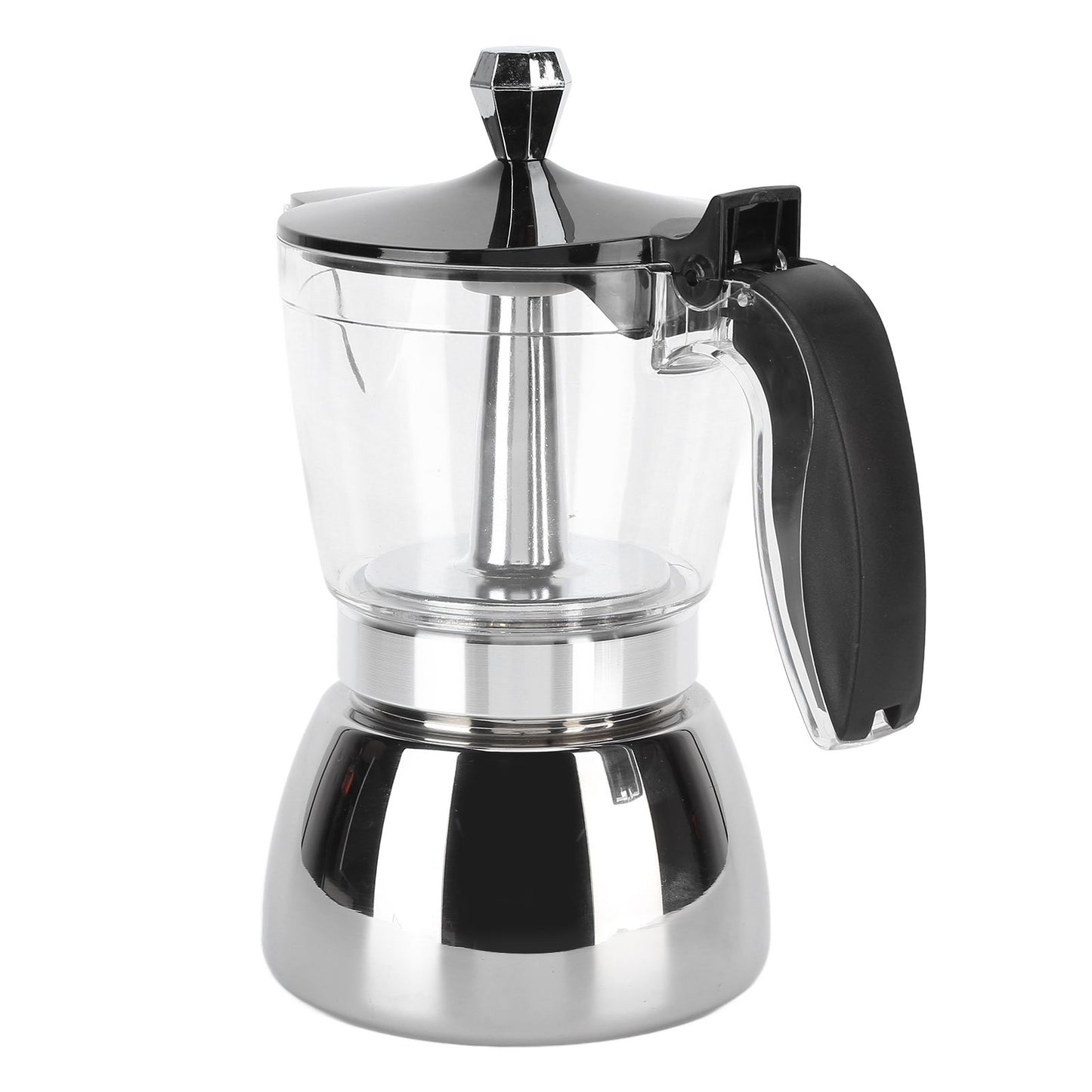 6 Cups Stainless Steel Coffee Pot Italian Octagonal Household Brewing Coffee Moka Pot