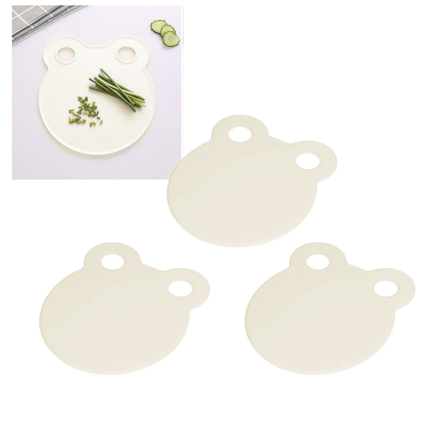 Kitchen Cutting Board Small Portable Cute Shape Cutting and Serving Board for Household DormitoryBeige