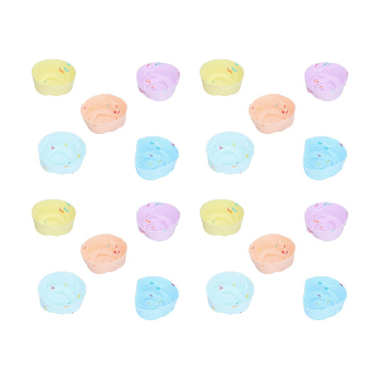20Pcs Cupcake Baking Mould Silicone Muffin Cups Cupcake Moulds Jelly Pudding MoldRose Set