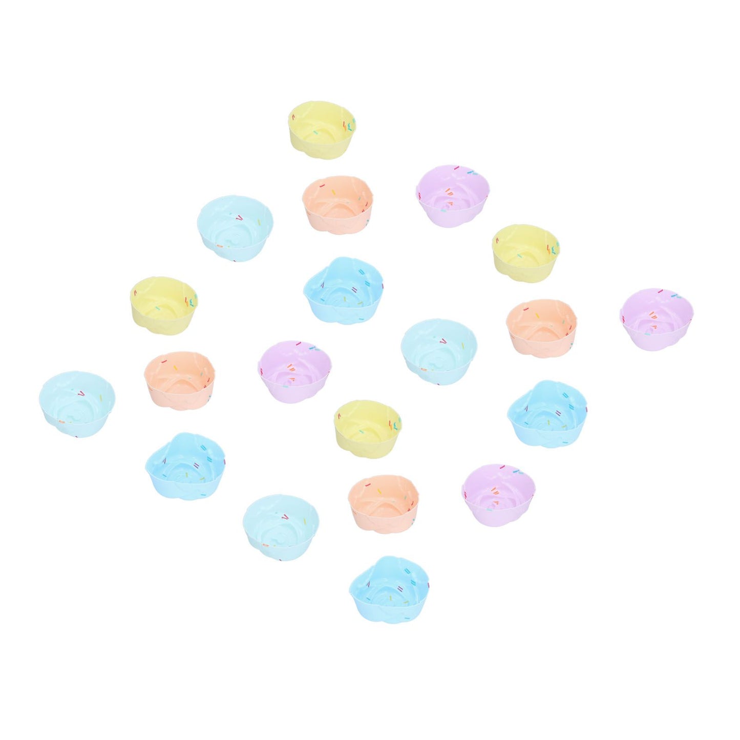 20Pcs Cupcake Baking Mould Silicone Muffin Cups Cupcake Moulds Jelly Pudding MoldRose Set