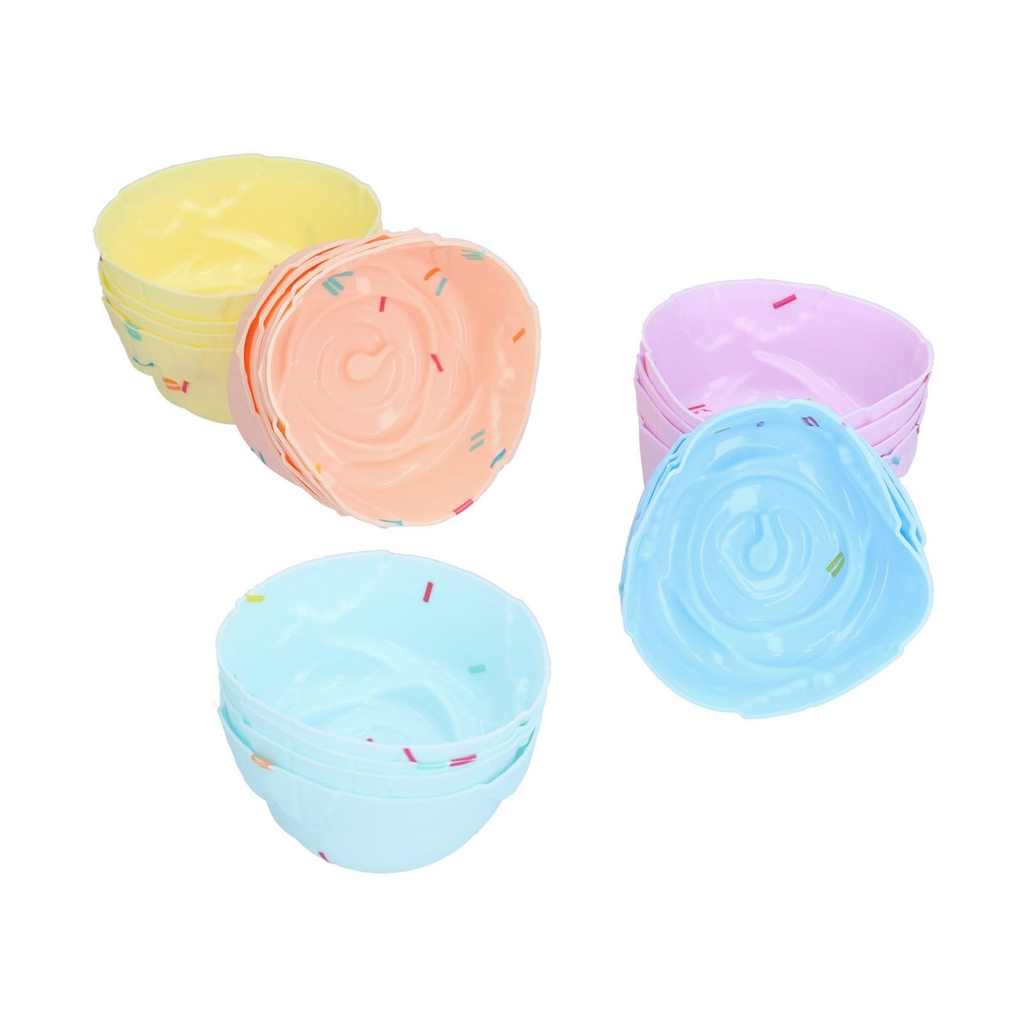 20Pcs Cupcake Baking Mould Silicone Muffin Cups Cupcake Moulds Jelly Pudding MoldRose Set