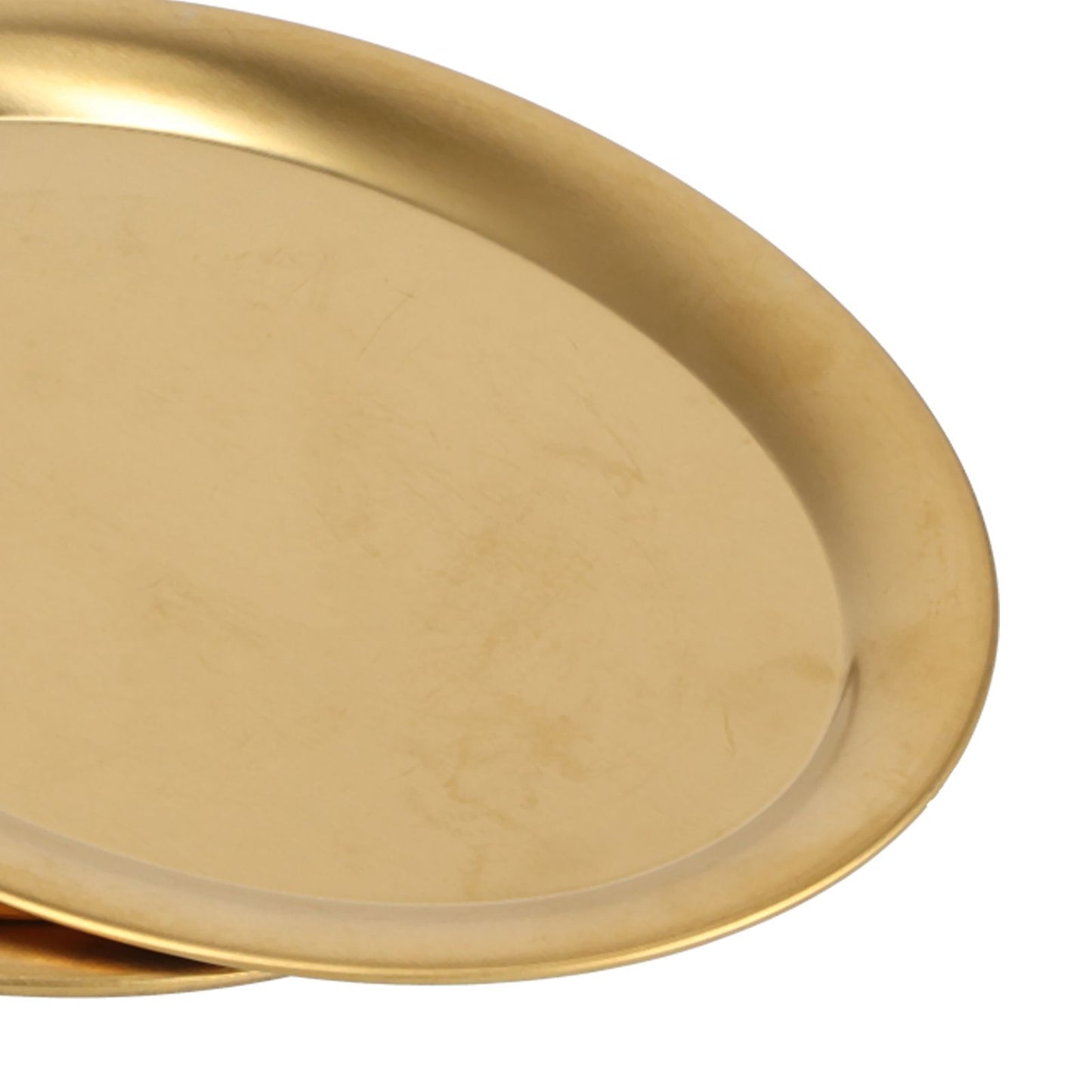 3pcs Stainless Steel Dessert Tray Mirror Polishing Process Snack Jewelry Display TrayGold