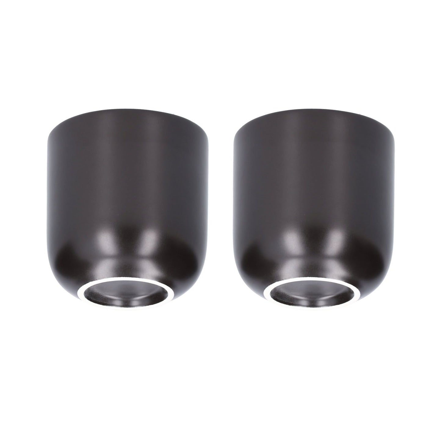 2Pcs Bevel Ceramic Coffee Cup 100ml Thickened Hand Made Coffee Mug for Home Office RestaurantMatte Black