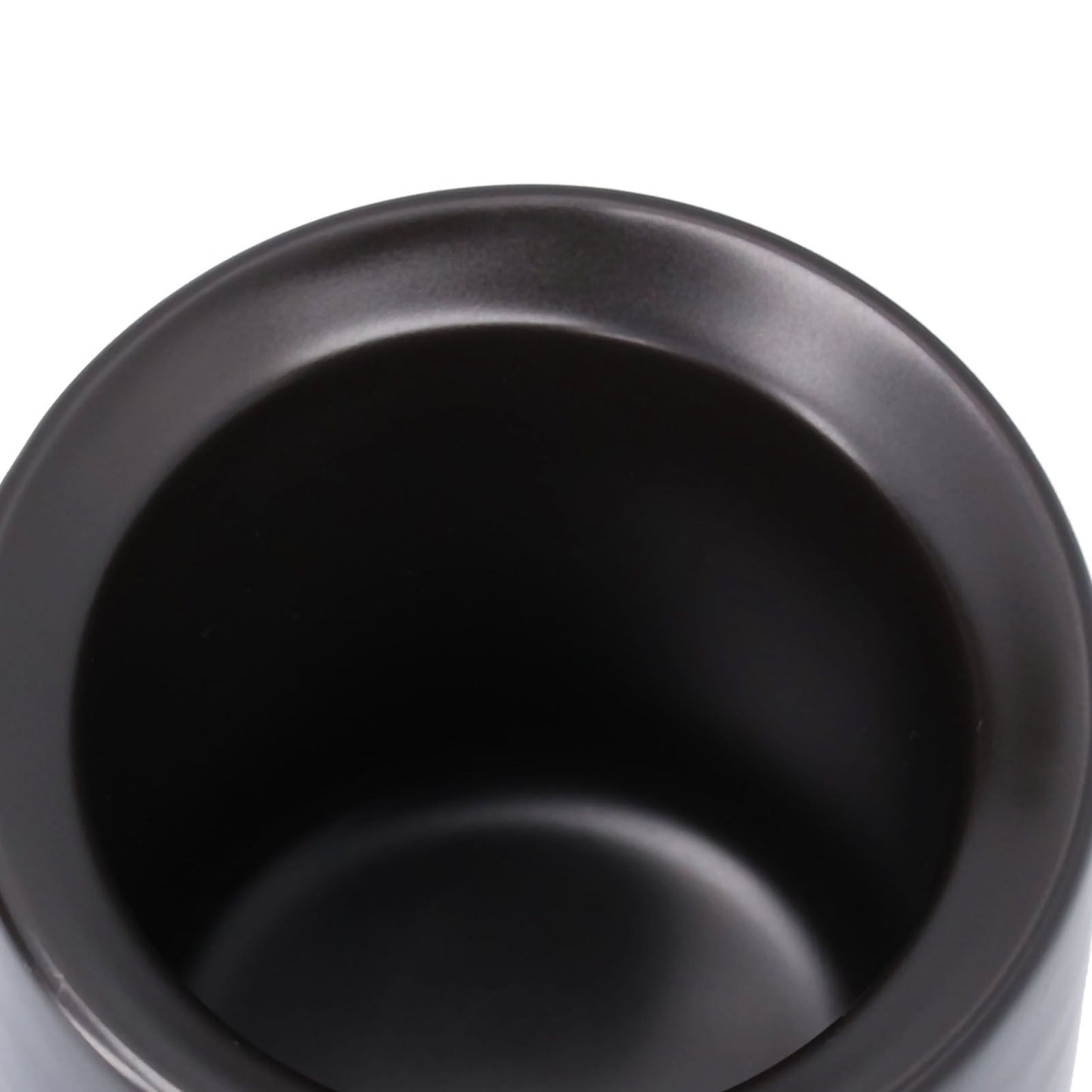 2Pcs Bevel Ceramic Coffee Cup 100ml Thickened Hand Made Coffee Mug for Home Office RestaurantMatte Black