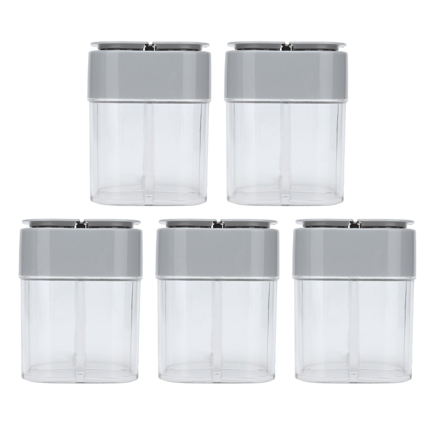 5pcs 4 in 1 Spice Container Seasoning Spice Shaker with Sealed Lid for Home Restaurant Kitchen
