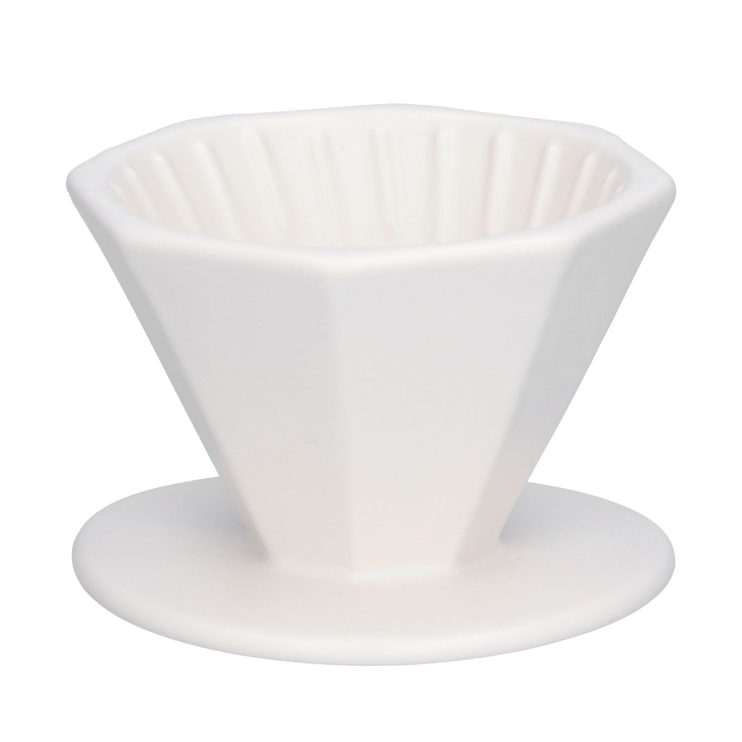Coffee Dripper Ceramic Convenient Reliable Exquisite Portable Size Simple Design Pour Over Coffee DripperWhite