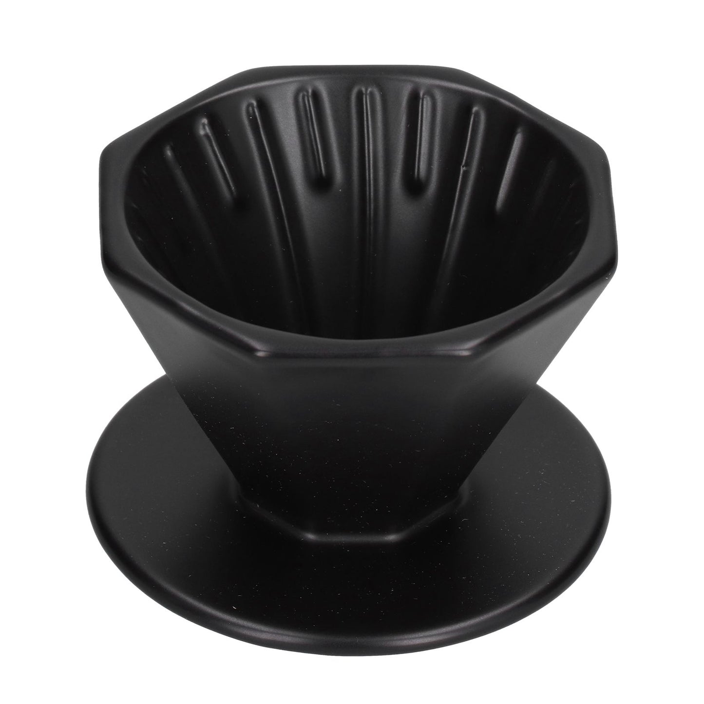 Coffee Dripper Ceramic Convenient Reliable Exquisite Portable Size Simple Design Pour Over Coffee DripperBlack