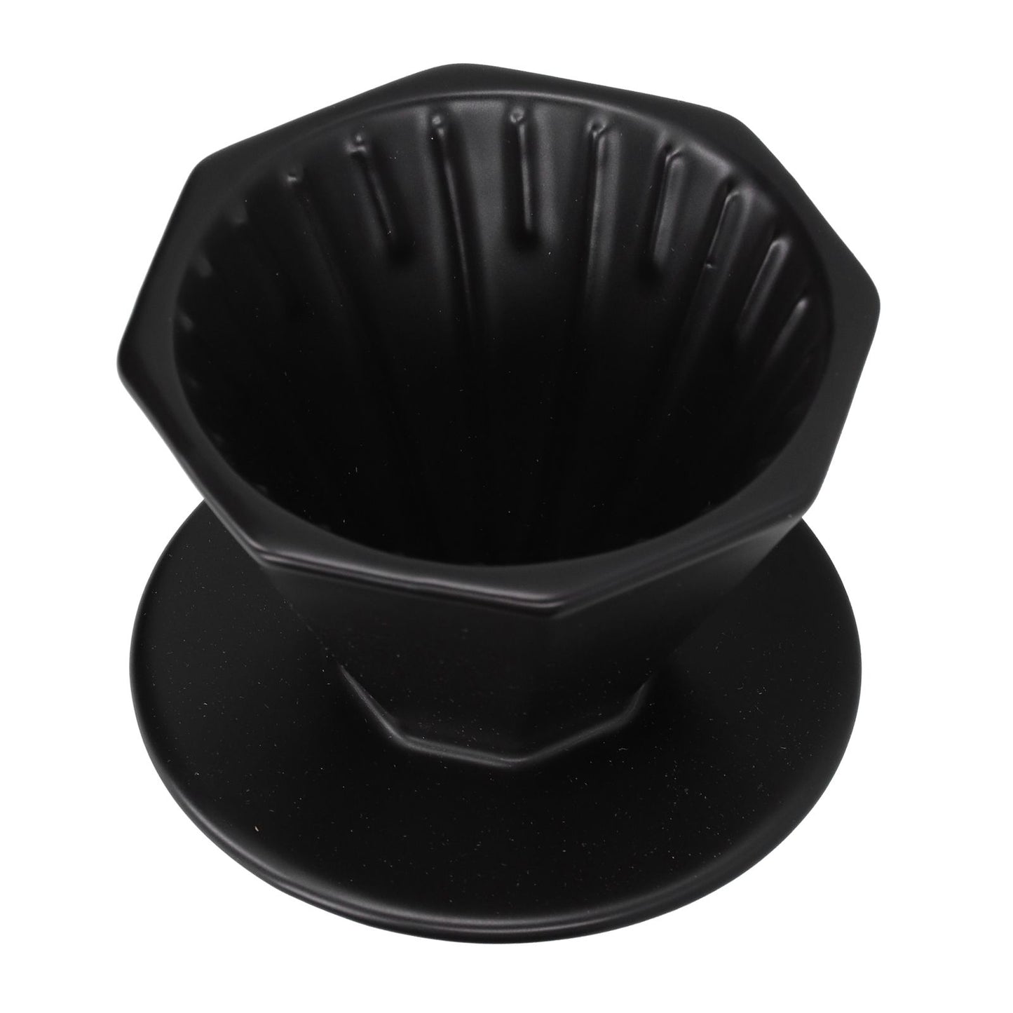 Coffee Dripper Ceramic Convenient Reliable Exquisite Portable Size Simple Design Pour Over Coffee DripperBlack