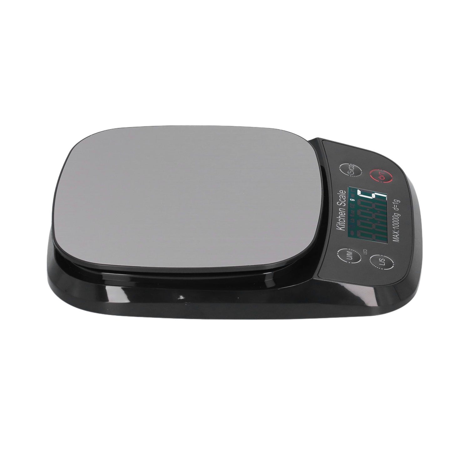 Kitchen Digital Scale Household Stainless Steel Rechargeable Baking Scale for Weighing Food Black10kg/1g
