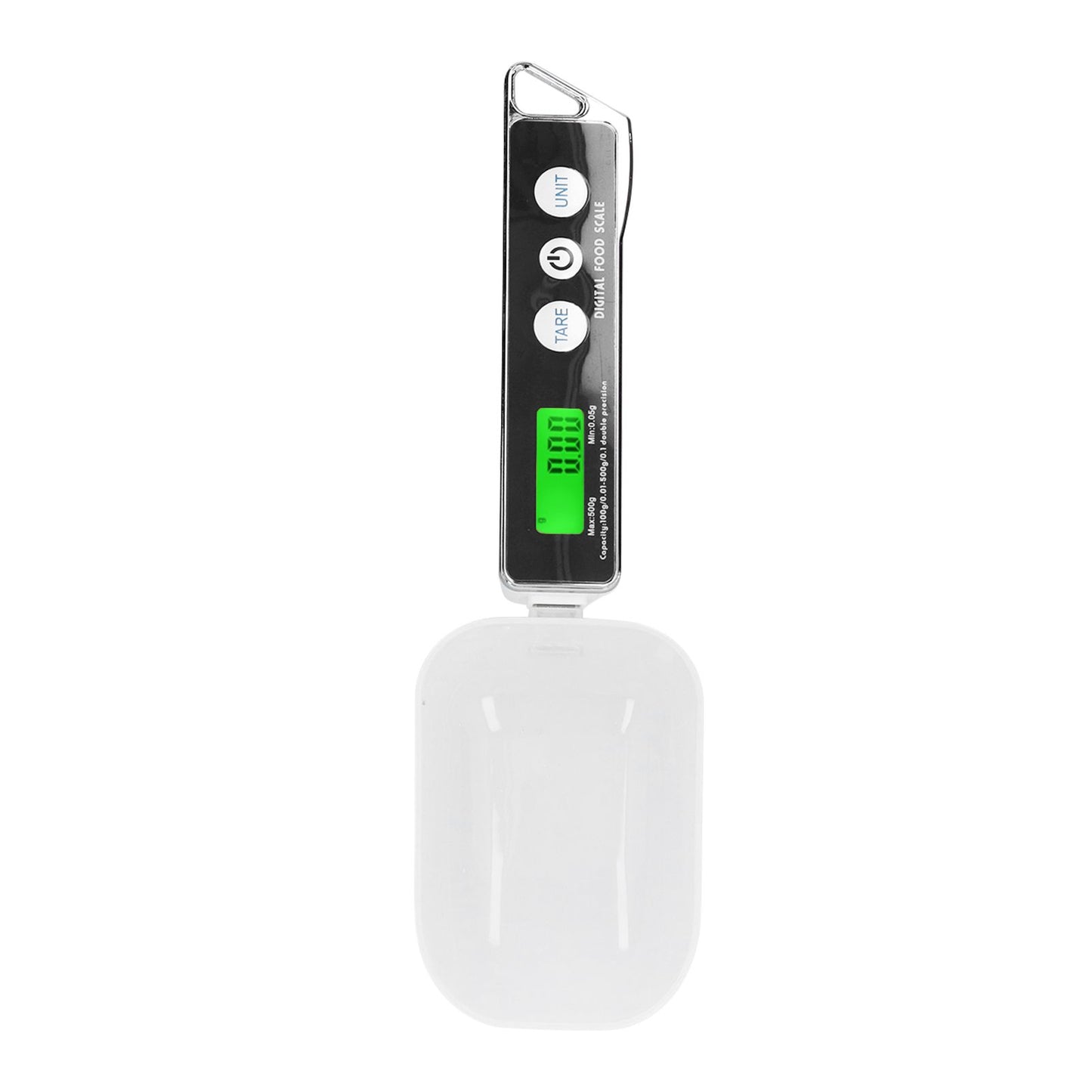 Digital Spoon Scale Household Portable Stainless Steel Kitchen Baking Scale for Flour Tea Spices 500g/0.1gBlack