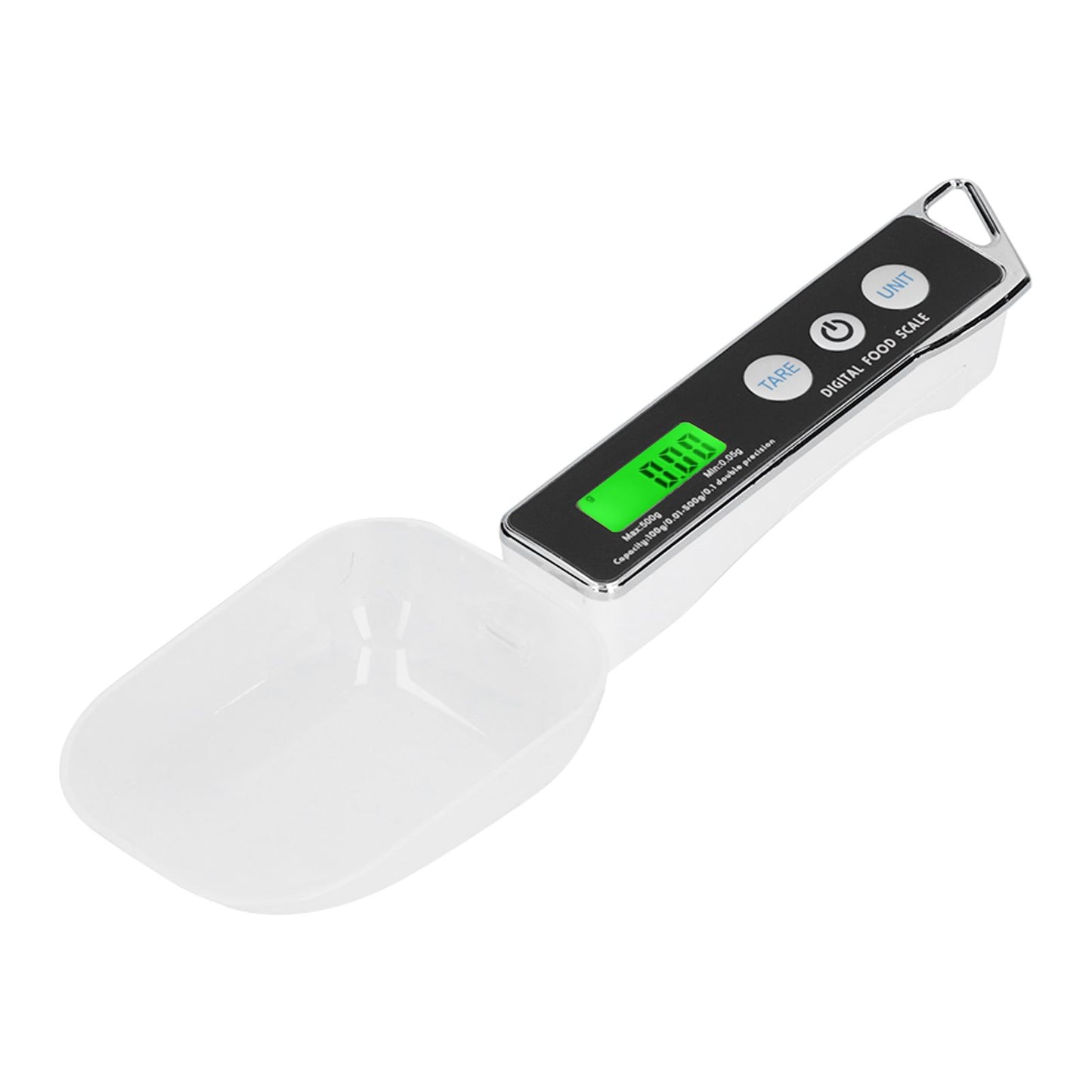Digital Spoon Scale Household Portable Stainless Steel Kitchen Baking Scale for Flour Tea Spices 500g/0.1gBlack