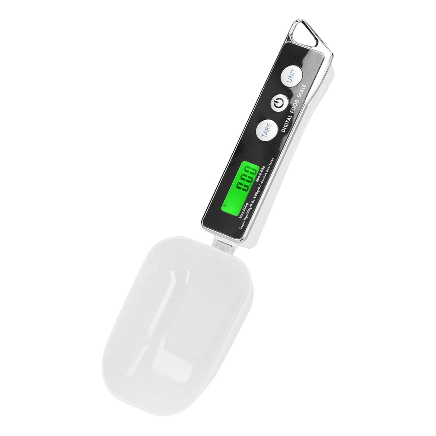 Digital Spoon Scale Household Portable Stainless Steel Kitchen Baking Scale for Flour Tea Spices 500g/0.1gBlack