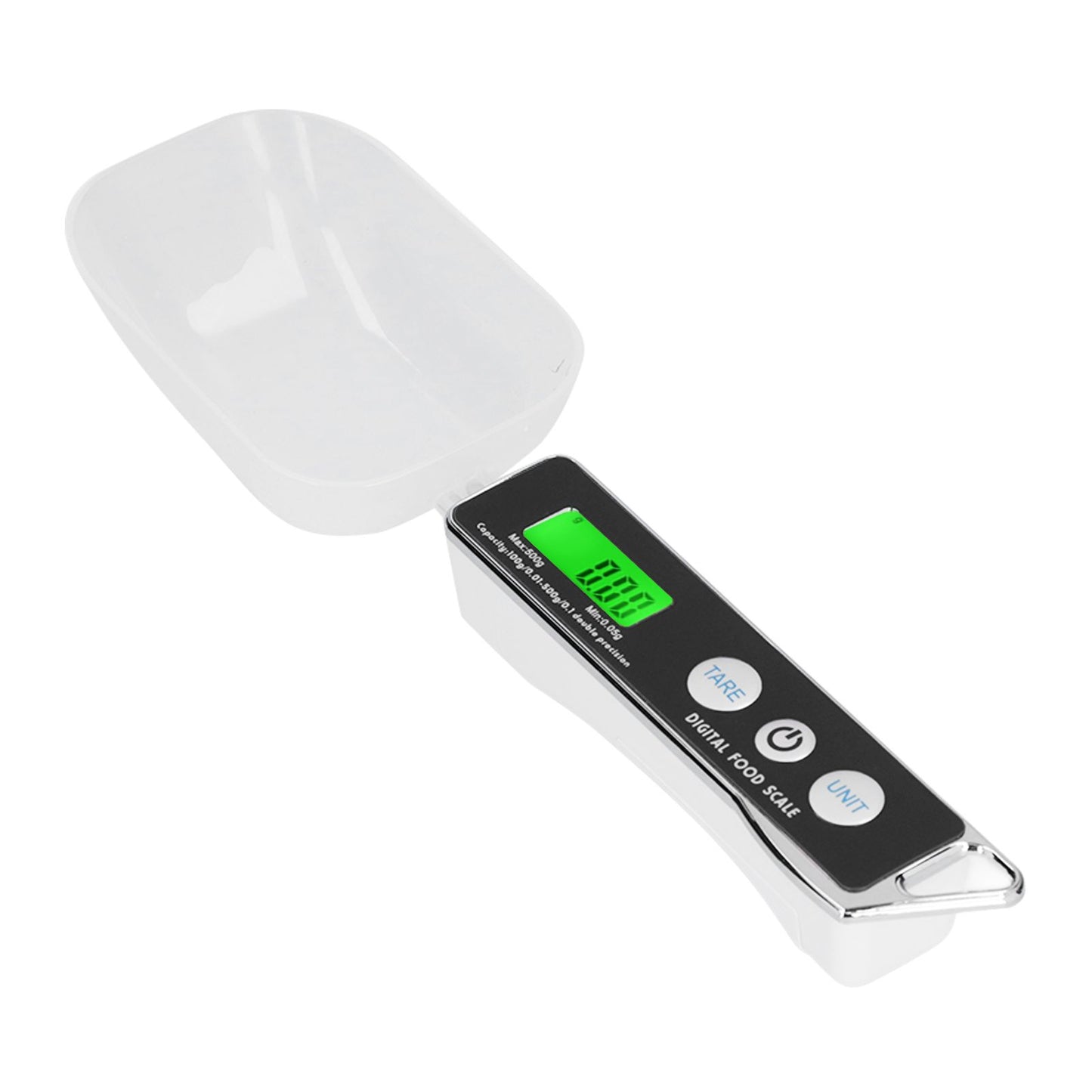Digital Spoon Scale Household Portable Stainless Steel Kitchen Baking Scale for Flour Tea Spices 500g/0.1gBlack