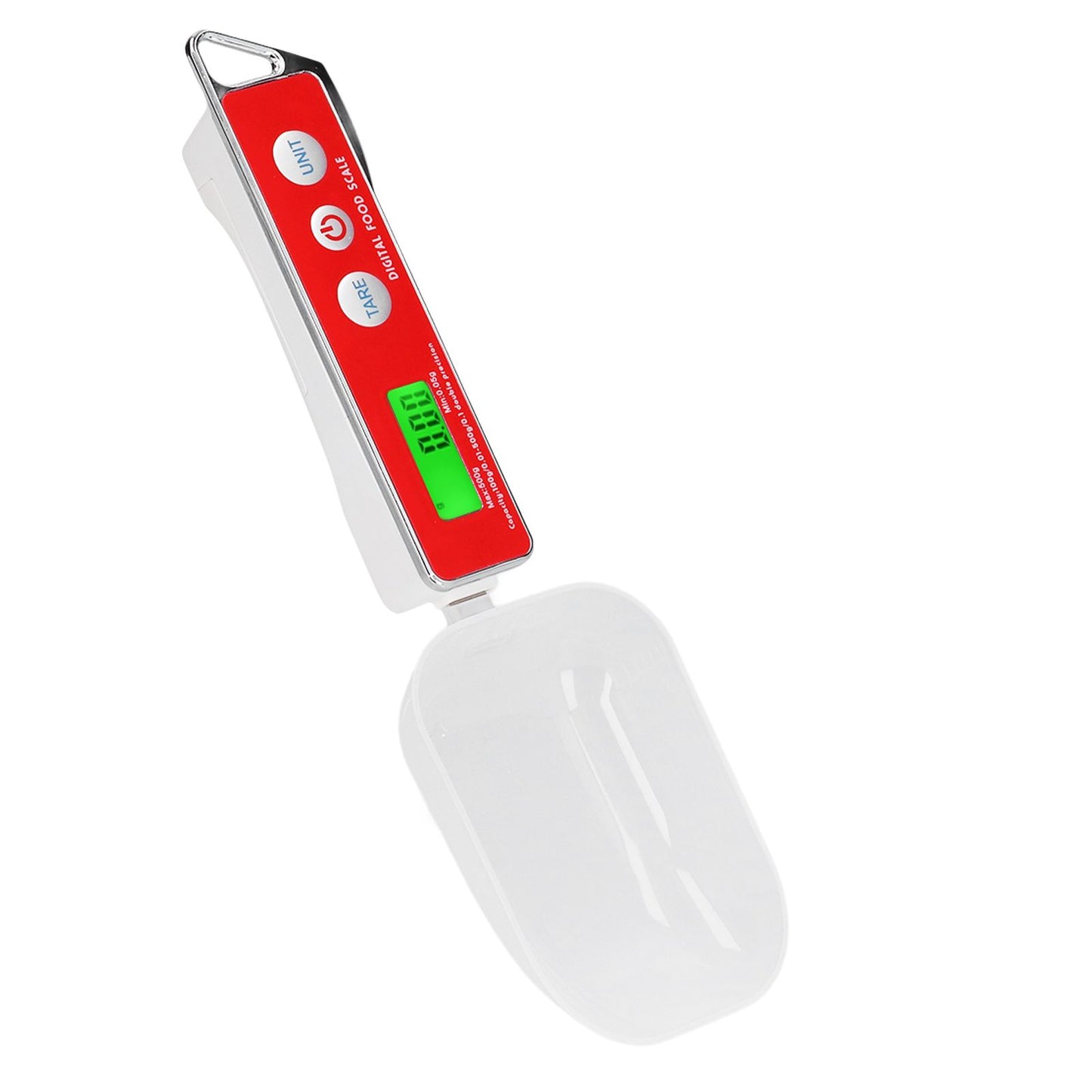 Digital Spoon Scale Household Portable Stainless Steel Kitchen Baking Scale for Flour Tea Spices 500g/0.1gRed