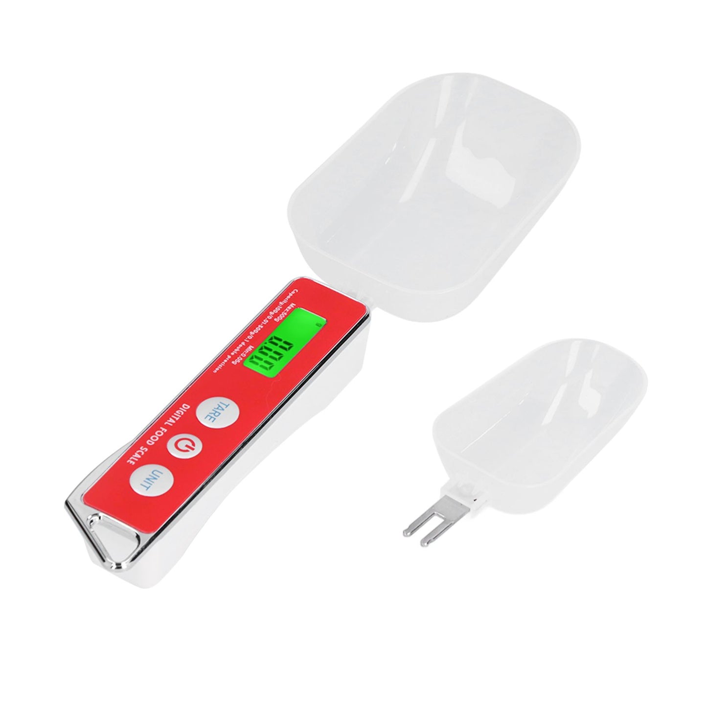 Digital Spoon Scale Household Portable Stainless Steel Kitchen Baking Scale for Flour Tea Spices 500g/0.1gRed