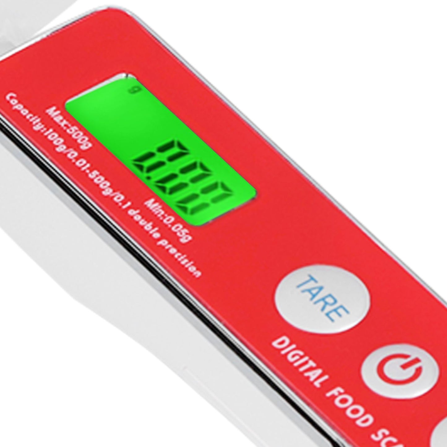 Digital Spoon Scale Household Portable Stainless Steel Kitchen Baking Scale for Flour Tea Spices 500g/0.1gRed
