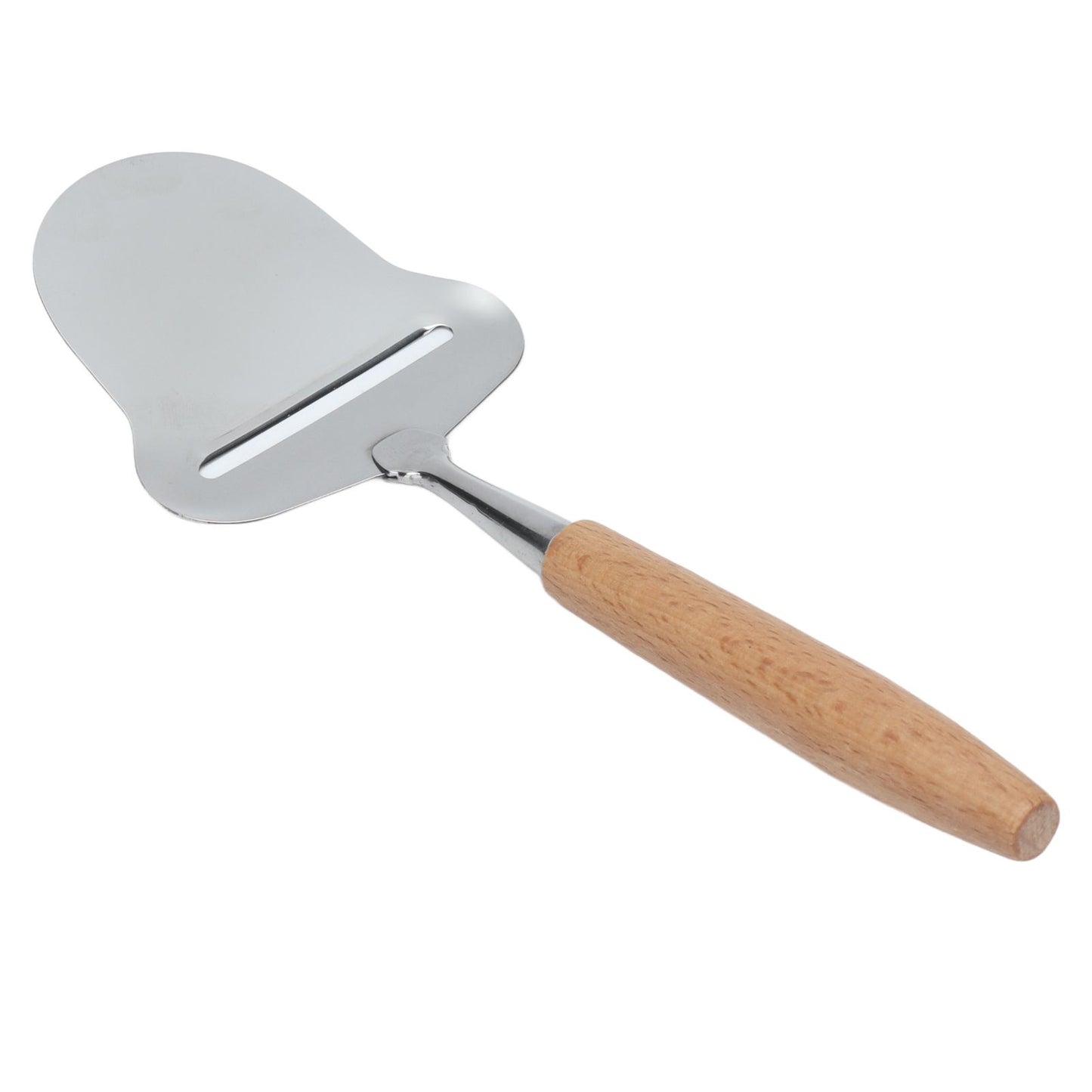 Wood Handle Cheese Spatula Stainless Steel Adjustable Thickness Cheese Planer for Semi Hard Cheese