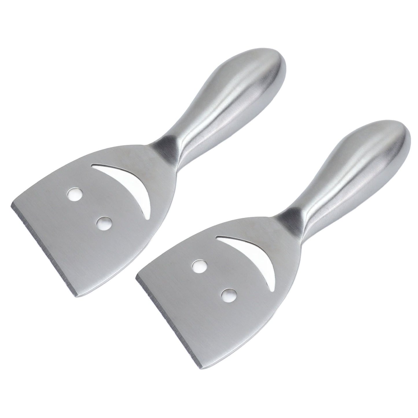 2pcs Cheese Plane Multifunctional Stainless Steel Smile Style Cheese Shaver for Kitchen Baking