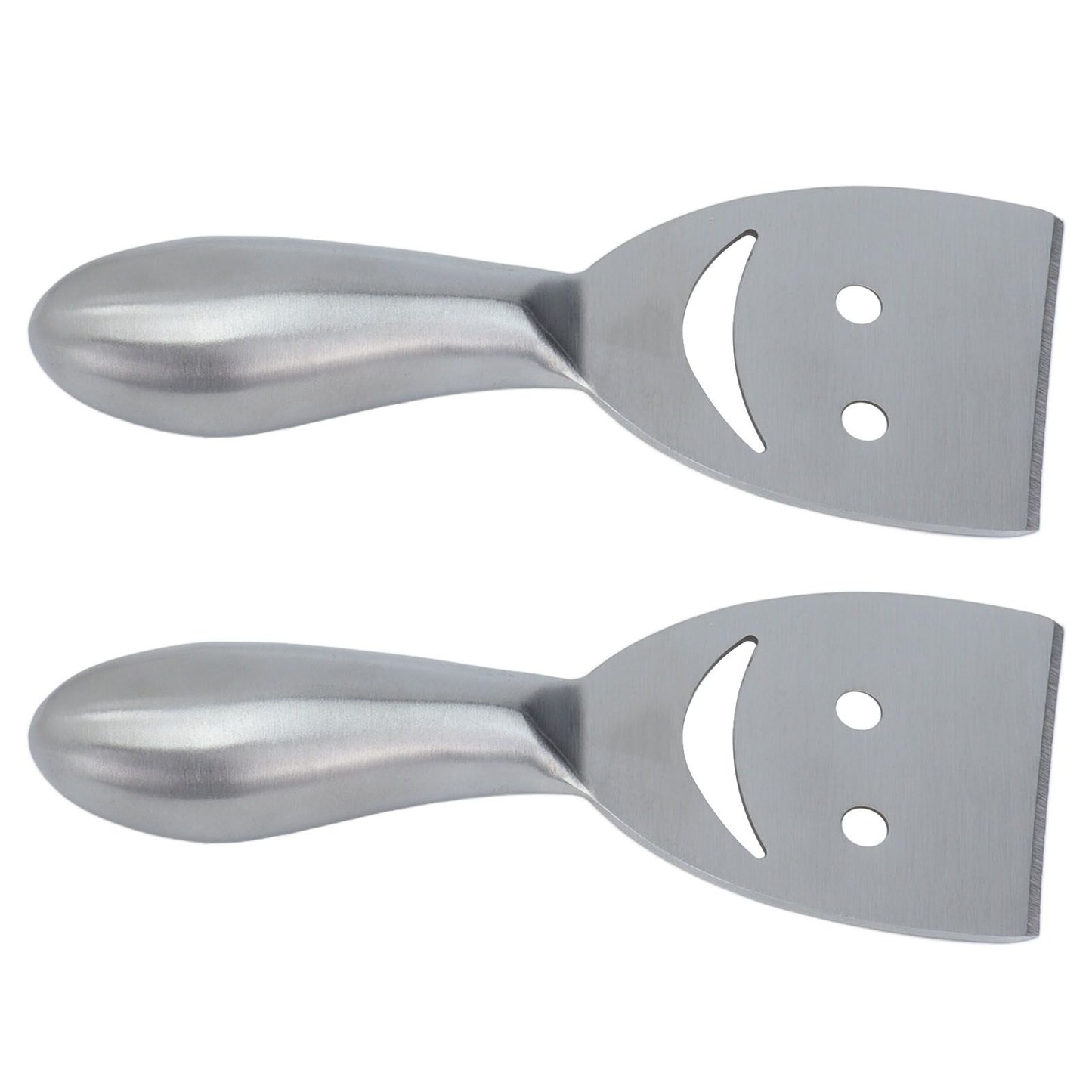 2pcs Cheese Plane Multifunctional Stainless Steel Smile Style Cheese Shaver for Kitchen Baking