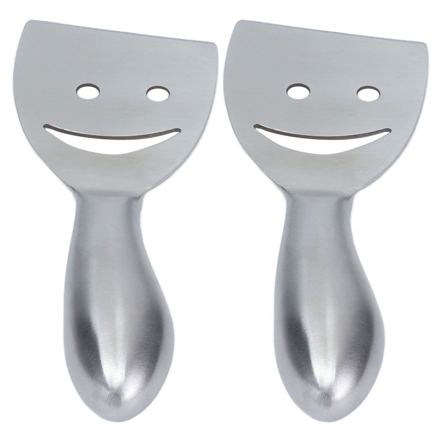 2pcs Cheese Plane Multifunctional Stainless Steel Smile Style Cheese Shaver for Kitchen Baking