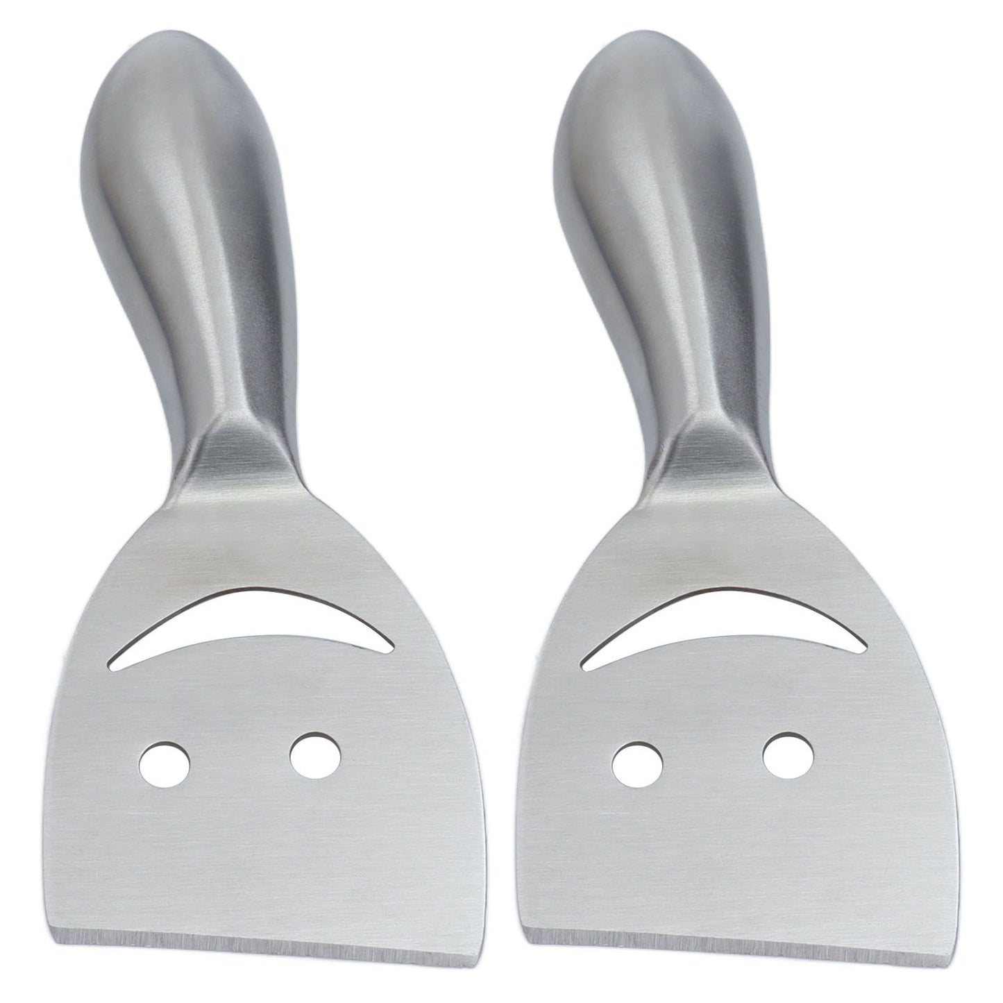 2pcs Cheese Plane Multifunctional Stainless Steel Smile Style Cheese Shaver for Kitchen Baking