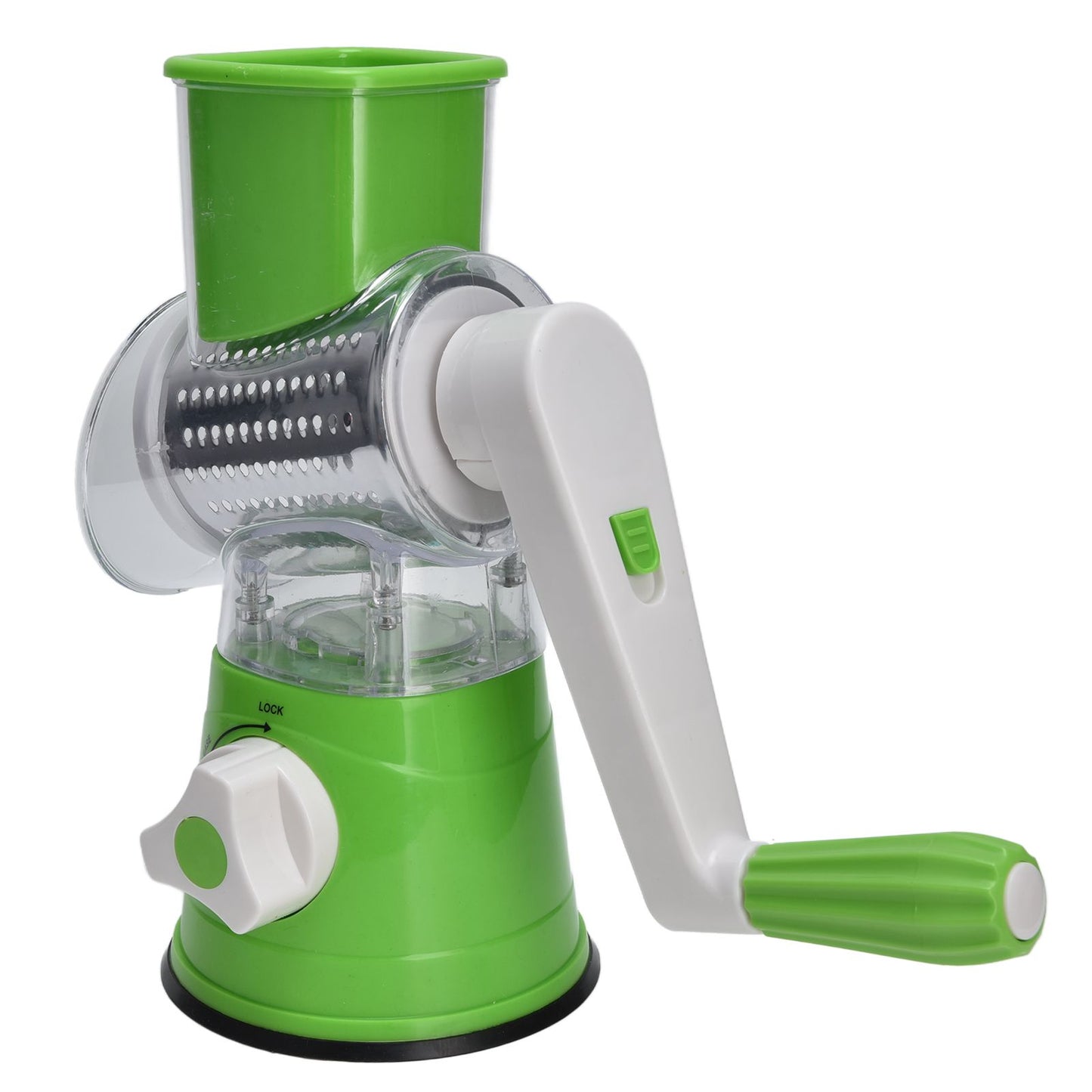 Cheese Grater Multifunctional Handheld Cheese Shredder with Grinding Cutting Slicing Knife Barrel for Fruits Potatoes