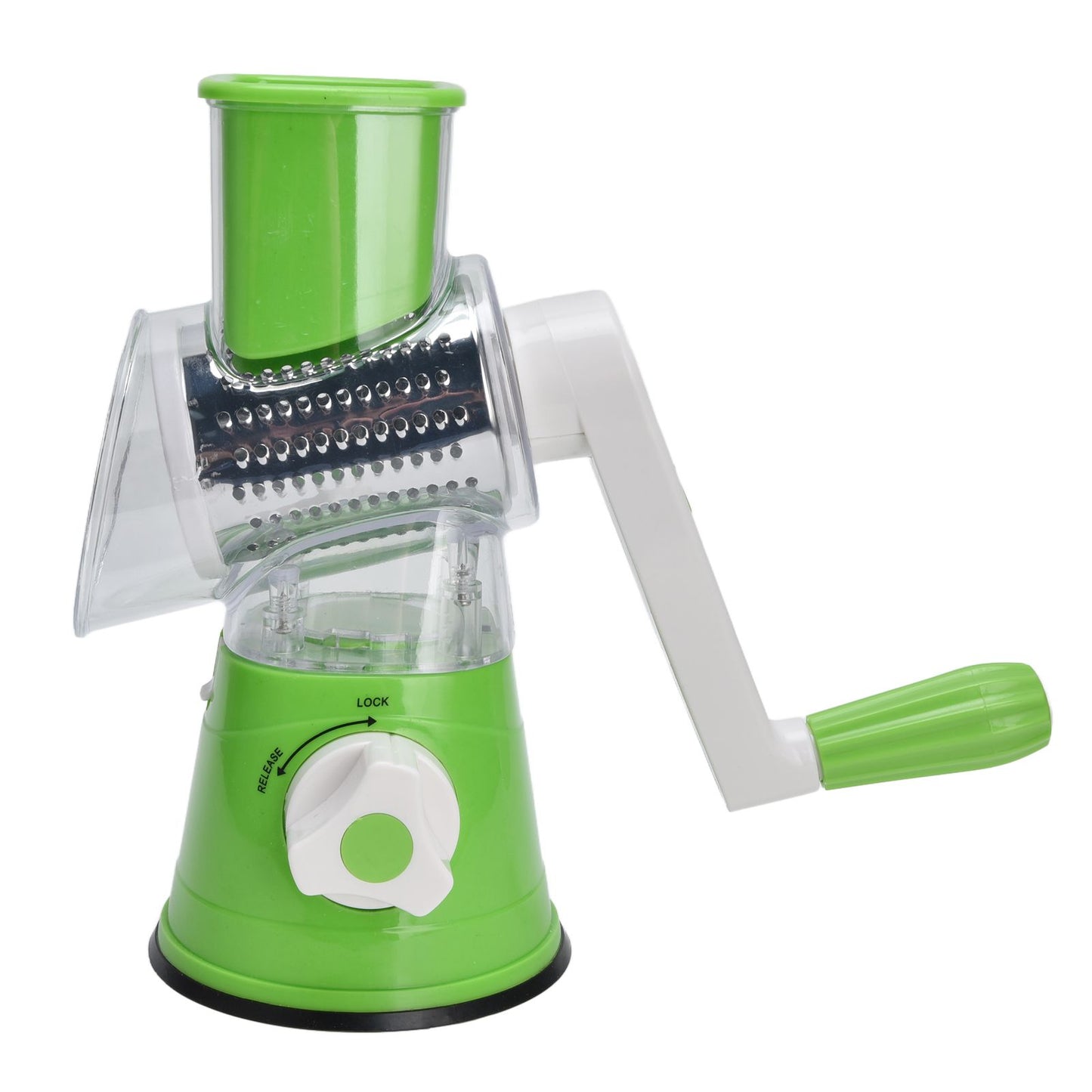 Cheese Grater Multifunctional Handheld Cheese Shredder with Grinding Cutting Slicing Knife Barrel for Fruits Potatoes