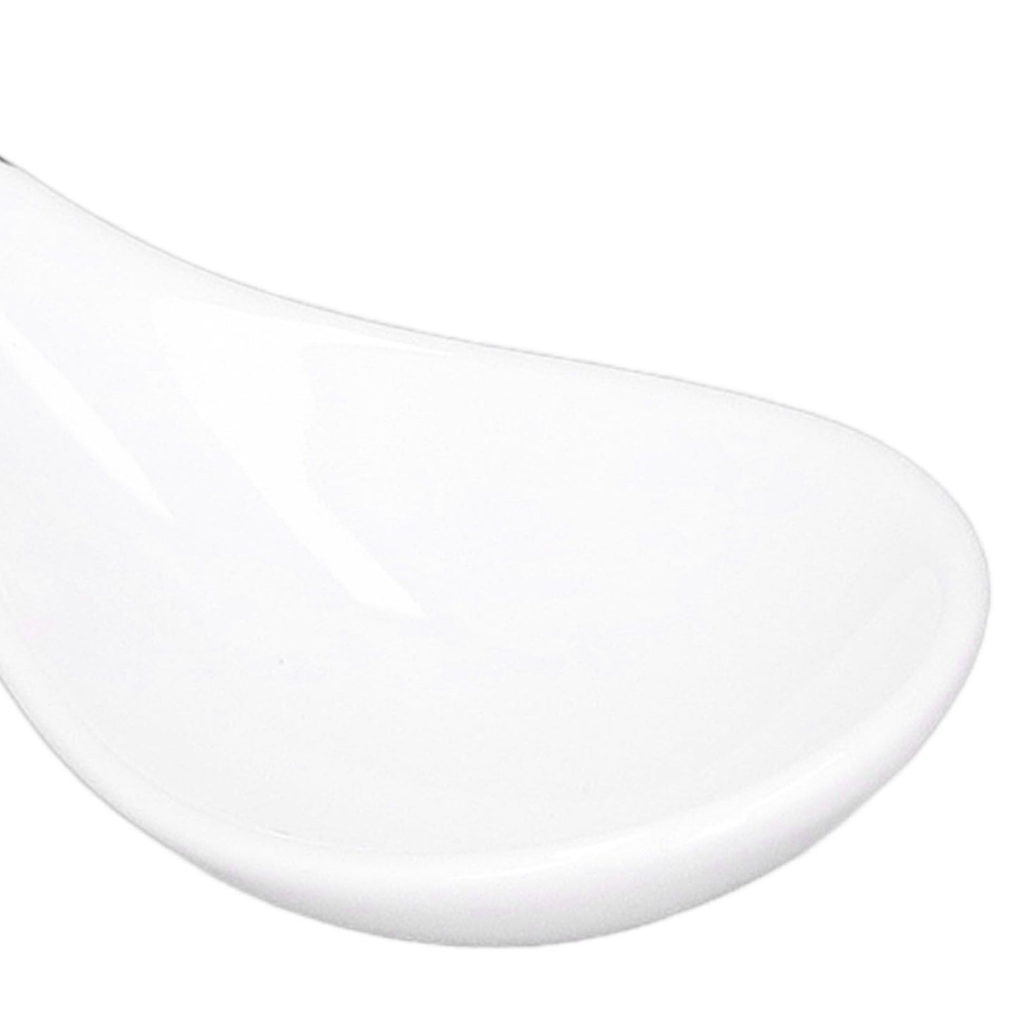 4PCS White Ceramic Spoon Coffee Scoop Dessert Ice Cream Scoop Tableware Spoon for Kitchen