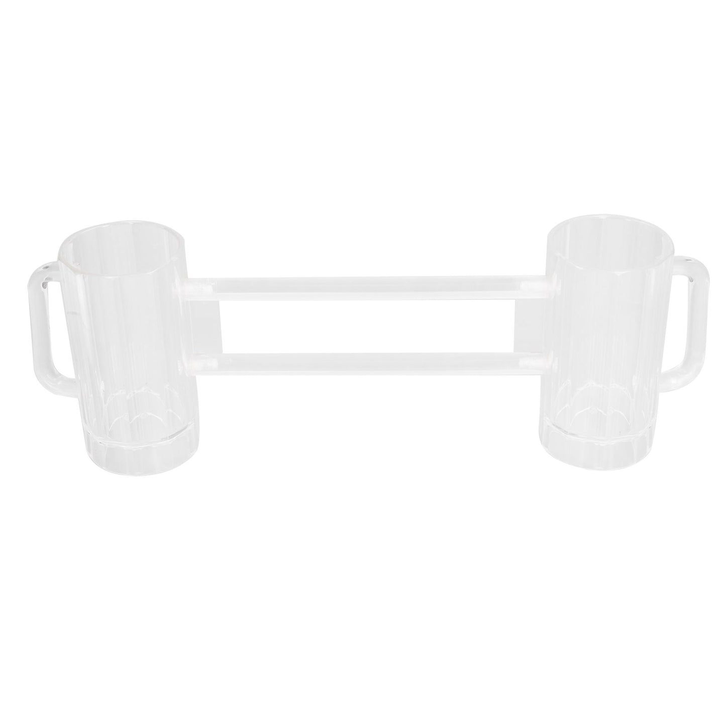 Beer Mug Acrylic Double Conjoined Beer Glass with Handle for Bar KTV Game Competition 430ml / 14.5oz