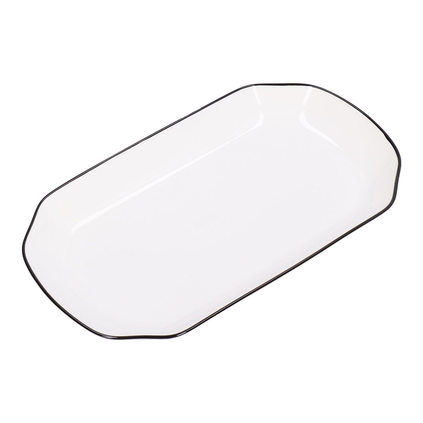 12in Dinner Plate Dish 550ml White Ceramic Noodle Soup Fish Plate Kitchen Tableware for Restaurant