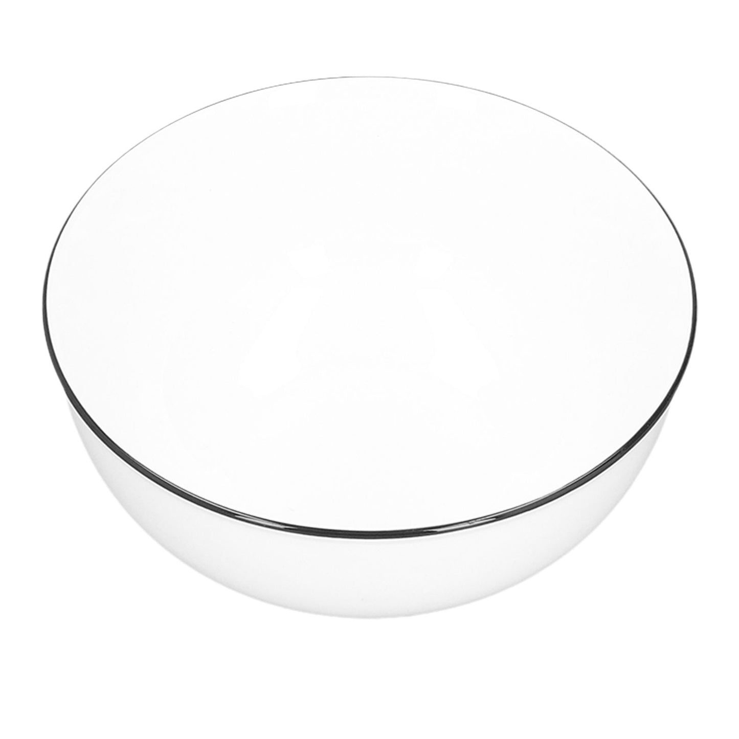 Durable Black Line Ceramic Tableware Bowls for Salads Soups Stews Desserts Noodles7 Inches