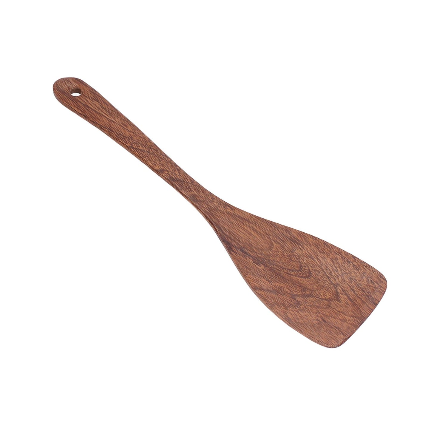 Natural Wood Long Handle Spatula Frying Spatula Round Hole Wall Mounted Kitchen UtensilOblique Spatula