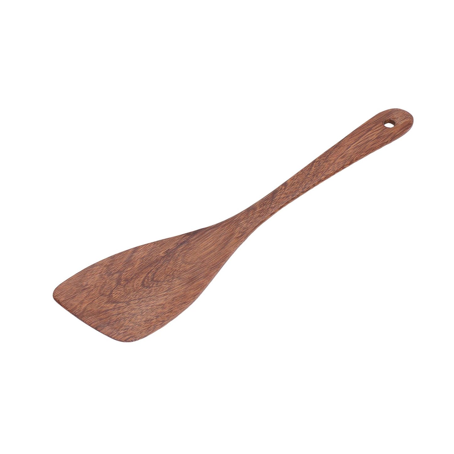 Natural Wood Long Handle Spatula Frying Spatula Round Hole Wall Mounted Kitchen UtensilOblique Spatula