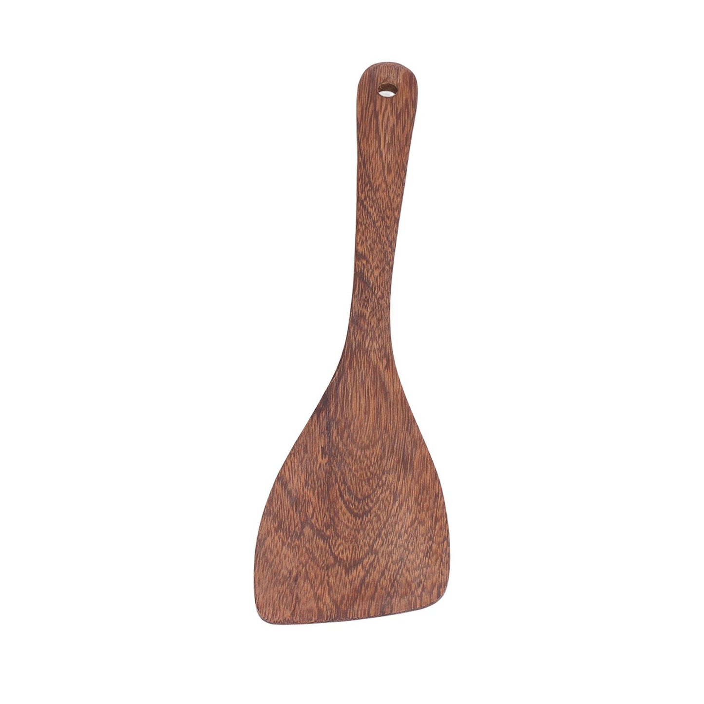 Natural Wood Long Handle Spatula Frying Spatula Round Hole Wall Mounted Kitchen UtensilOblique Spatula