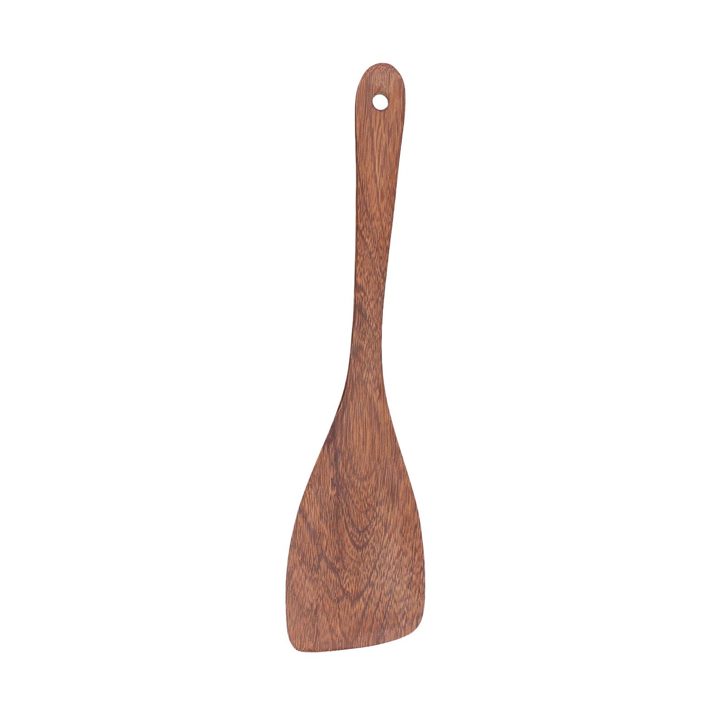 Natural Wood Long Handle Spatula Frying Spatula Round Hole Wall Mounted Kitchen UtensilOblique Spatula