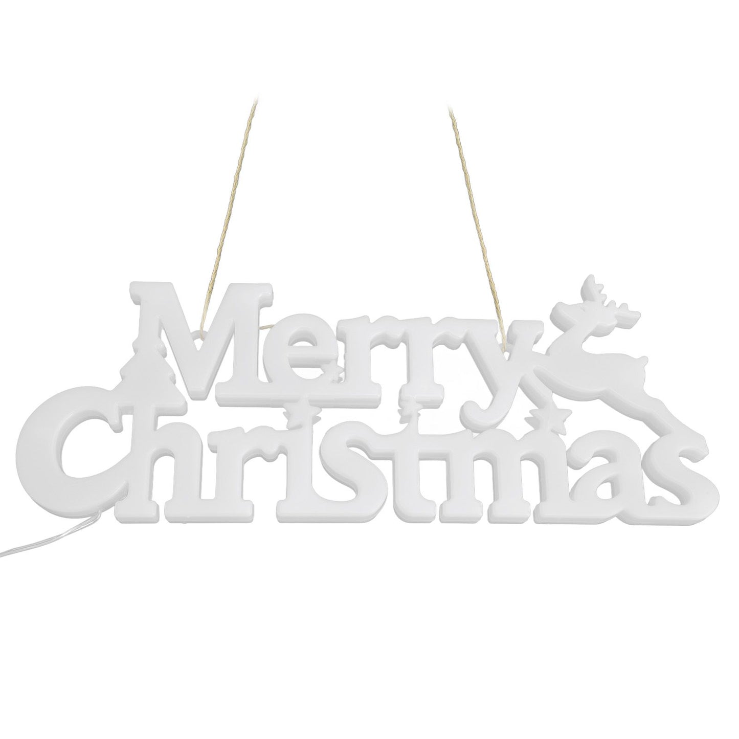 Letters Lights Christmas Fairy Lights LED Hanging Lamp with Battery Powered for Christmas Decorations