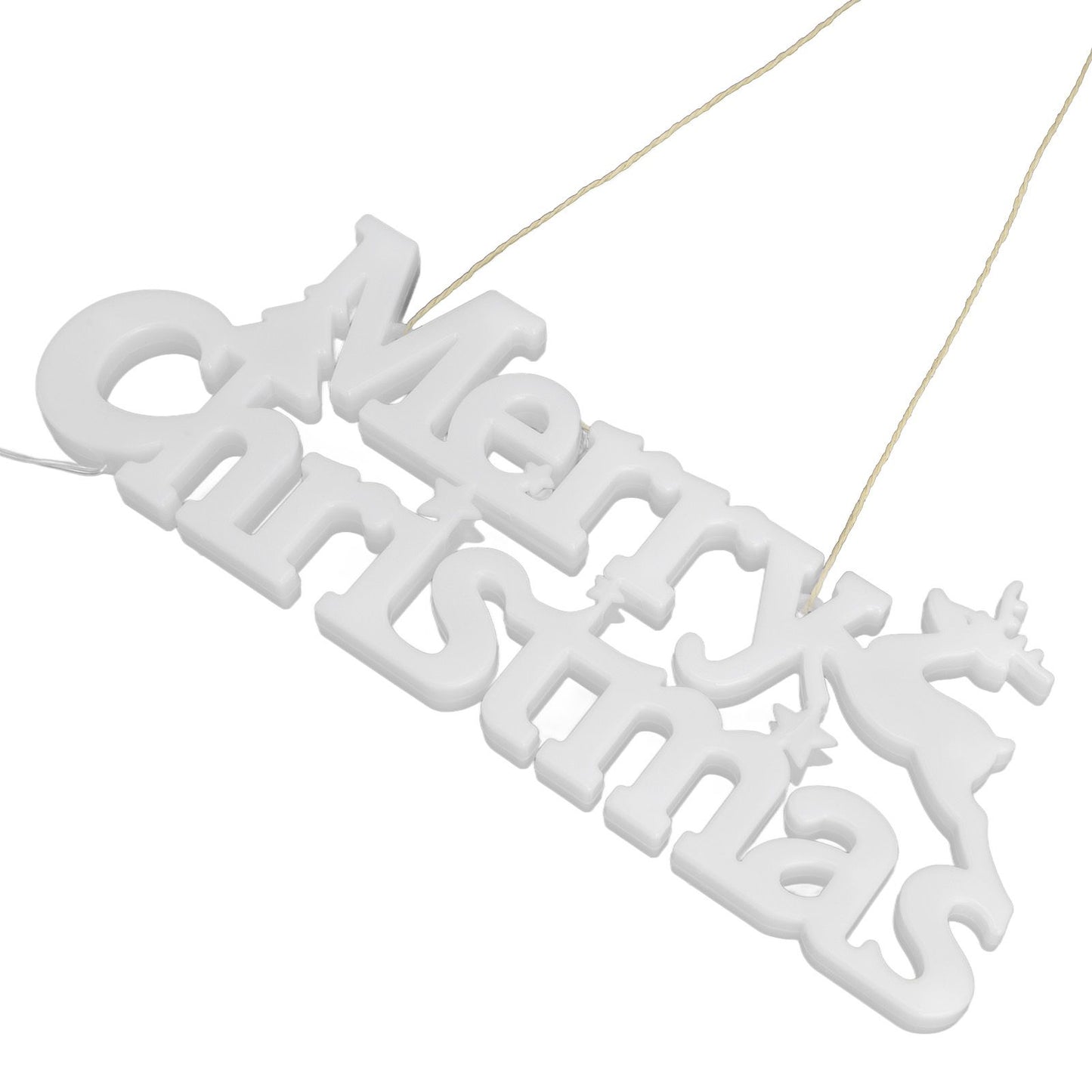 Letters Lights Christmas Fairy Lights LED Hanging Lamp with Battery Powered for Christmas Decorations