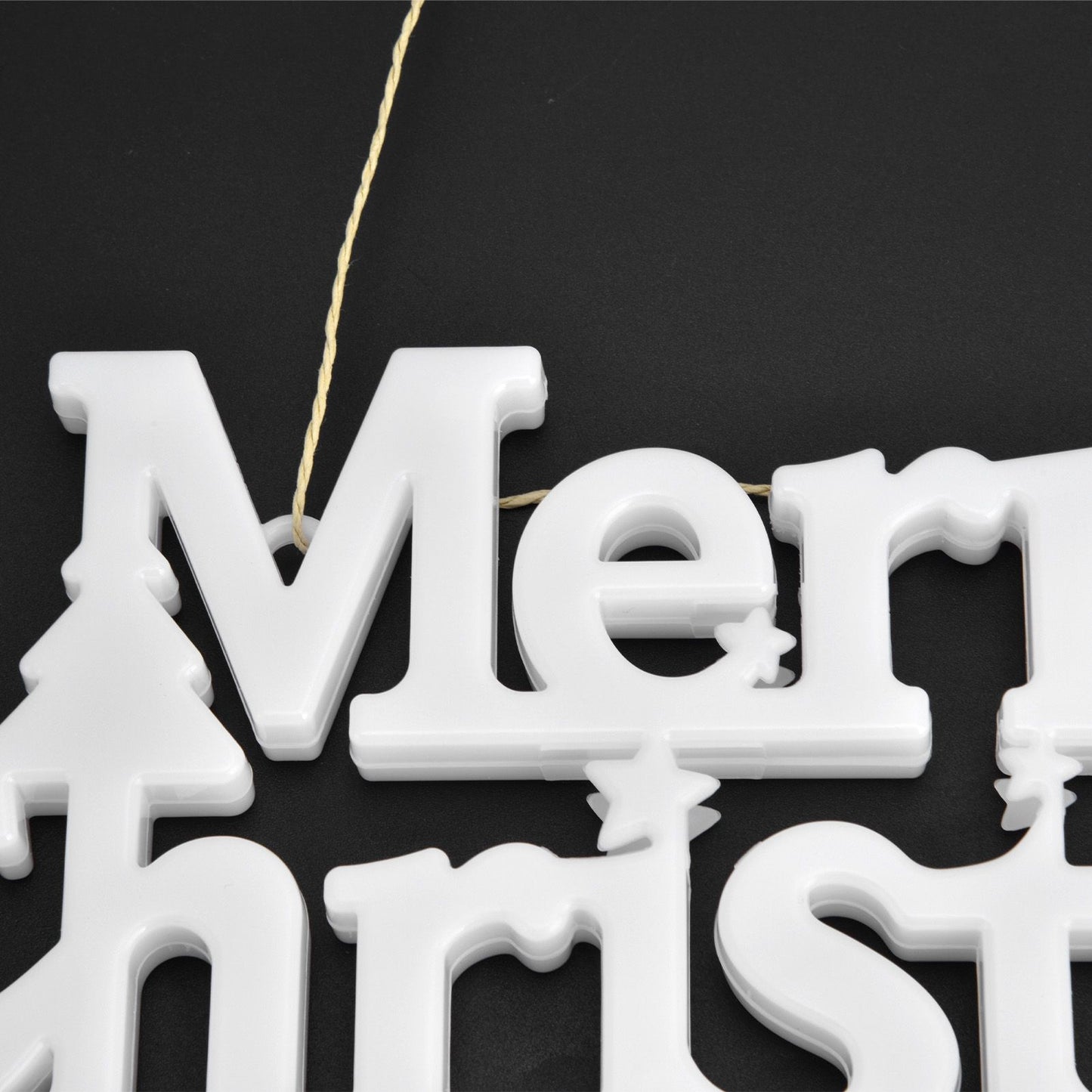 Letters Lights Christmas Fairy Lights LED Hanging Lamp with Battery Powered for Christmas Decorations