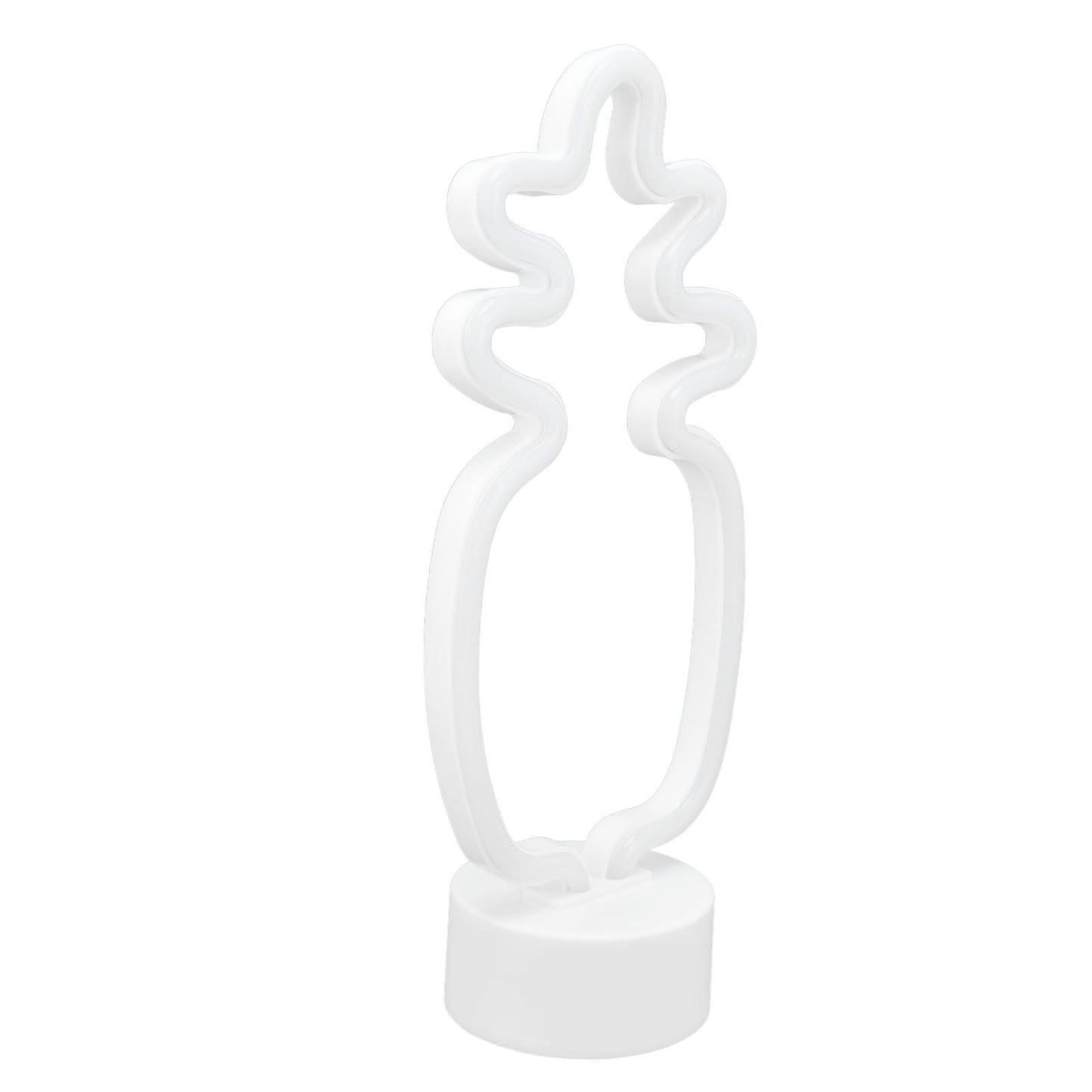 Neon Night Light Battery Powered Removable Base 20000 Hours Lamp Life Green Warm Light for Home