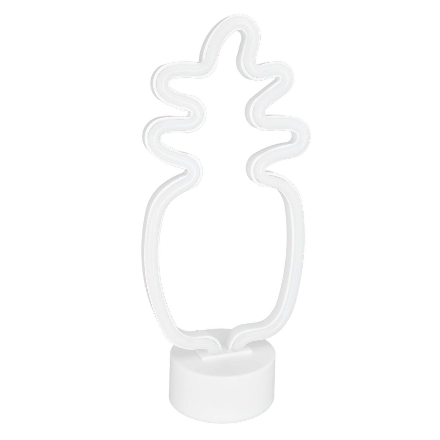 Neon Night Light Battery Powered Removable Base 20000 Hours Lamp Life Green Warm Light for Home