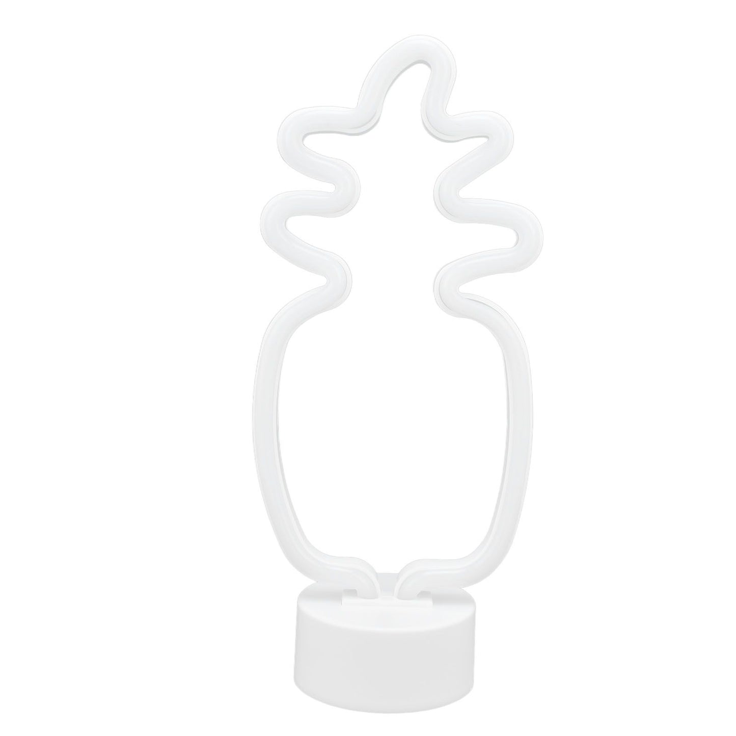 Neon Night Light Battery Powered Removable Base 20000 Hours Lamp Life Green Warm Light for Home