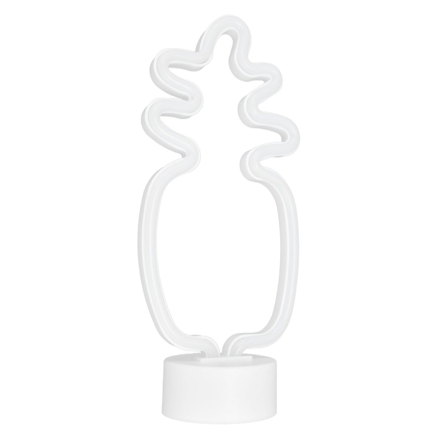 Neon Night Light Battery Powered Removable Base 20000 Hours Lamp Life Green Warm Light for Home