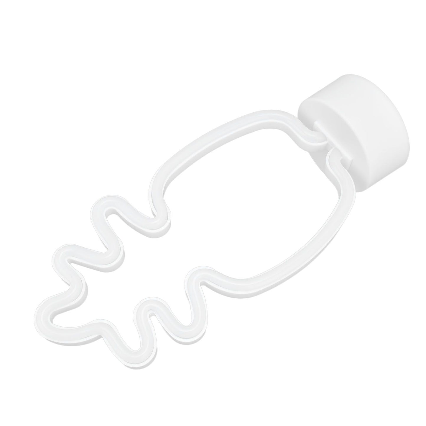 Neon Night Light Battery Powered Removable Base 20000 Hours Lamp Life Green Warm Light for Home