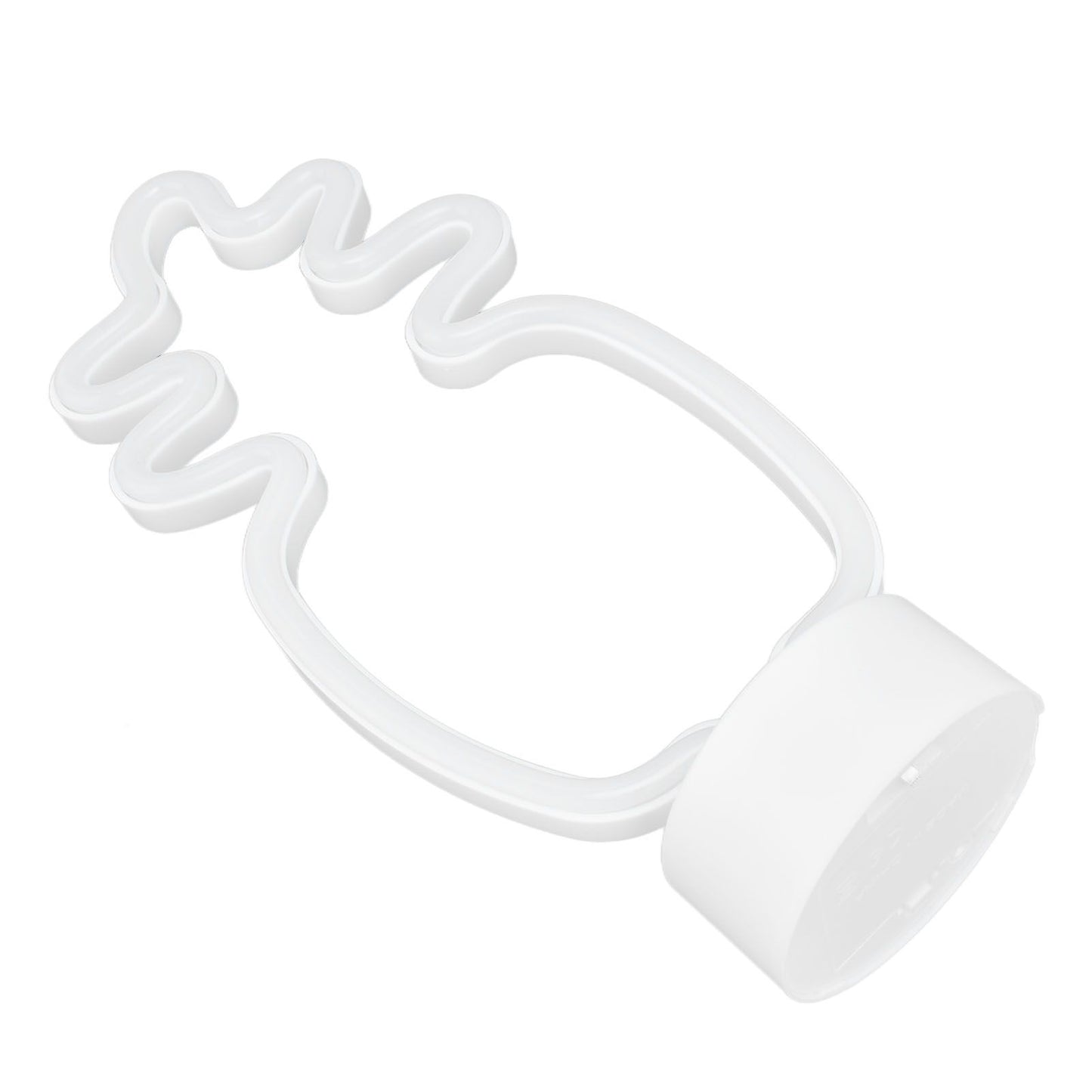 Neon Night Light Battery Powered Removable Base 20000 Hours Lamp Life Green Warm Light for Home