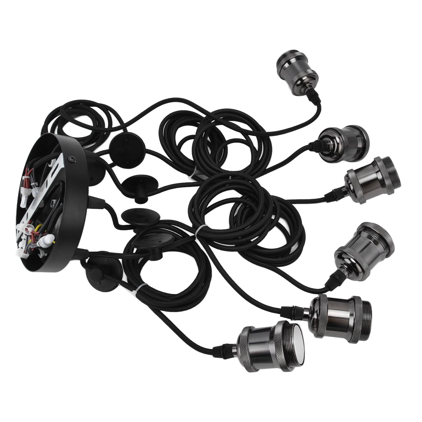 6 Arms Ajustable DIY Ceiling Spider Lamp Holder Retro Beautifully Classic Spider Pendent Lamps Holder