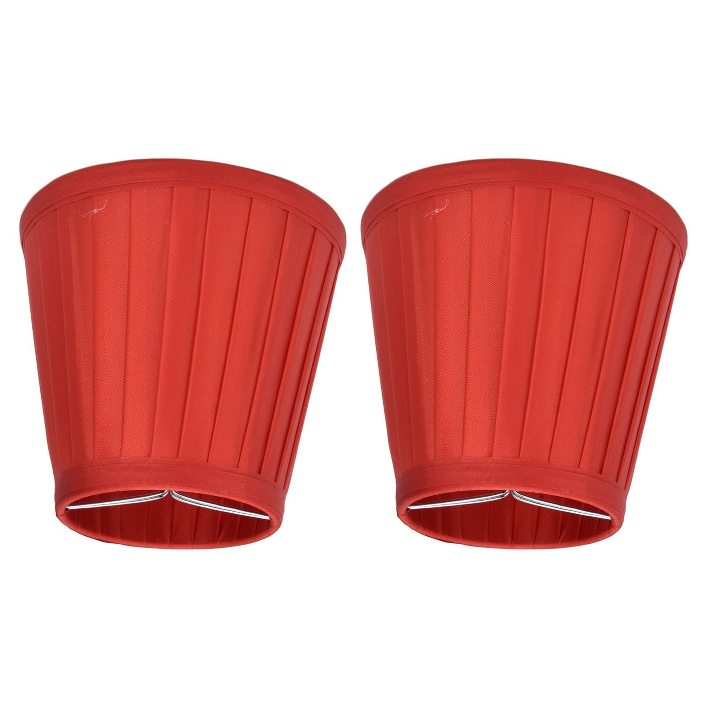 2 Pcs Double Small Lamp Shade Clip On Bulb Comfortable Material Barrel Fabric Lampshade for Table Chandelier Wall LampPX31