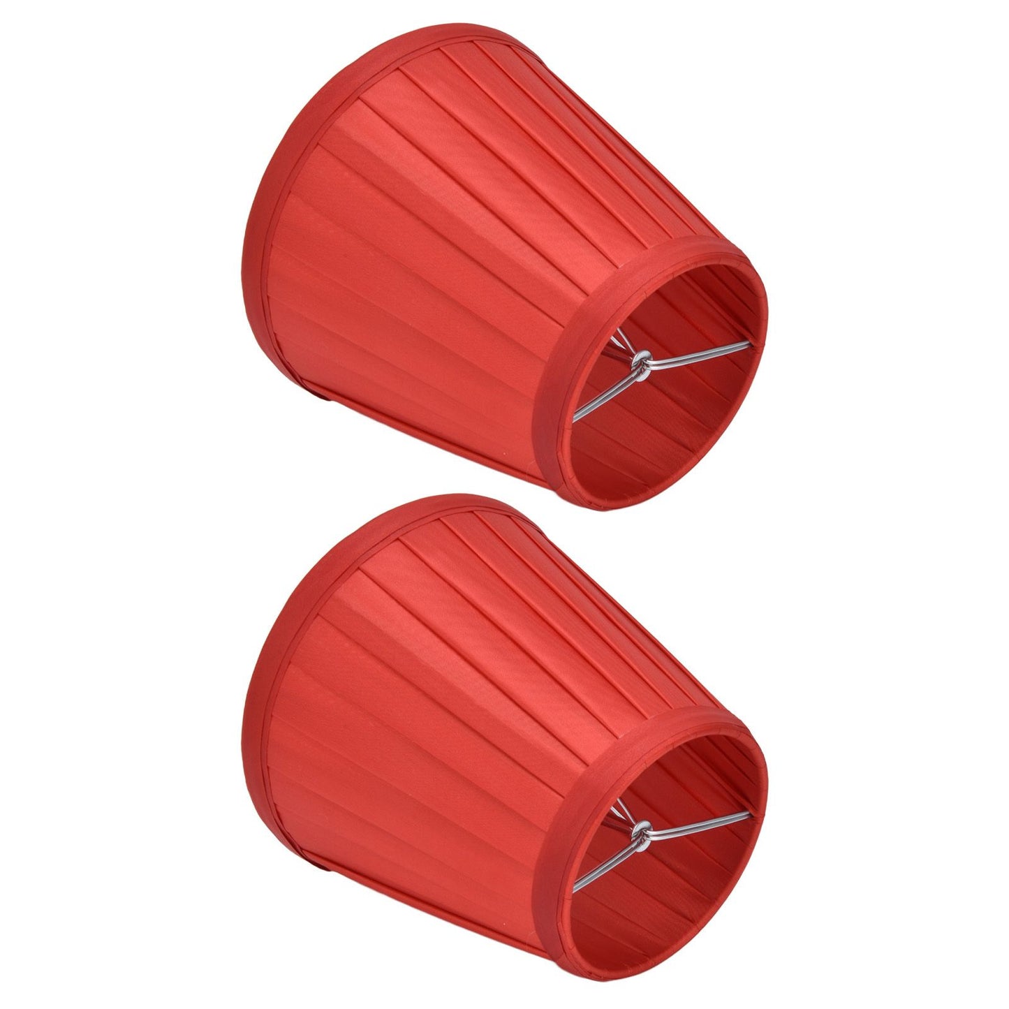 2 Pcs Double Small Lamp Shade Clip On Bulb Comfortable Material Barrel Fabric Lampshade for Table Chandelier Wall LampPX31