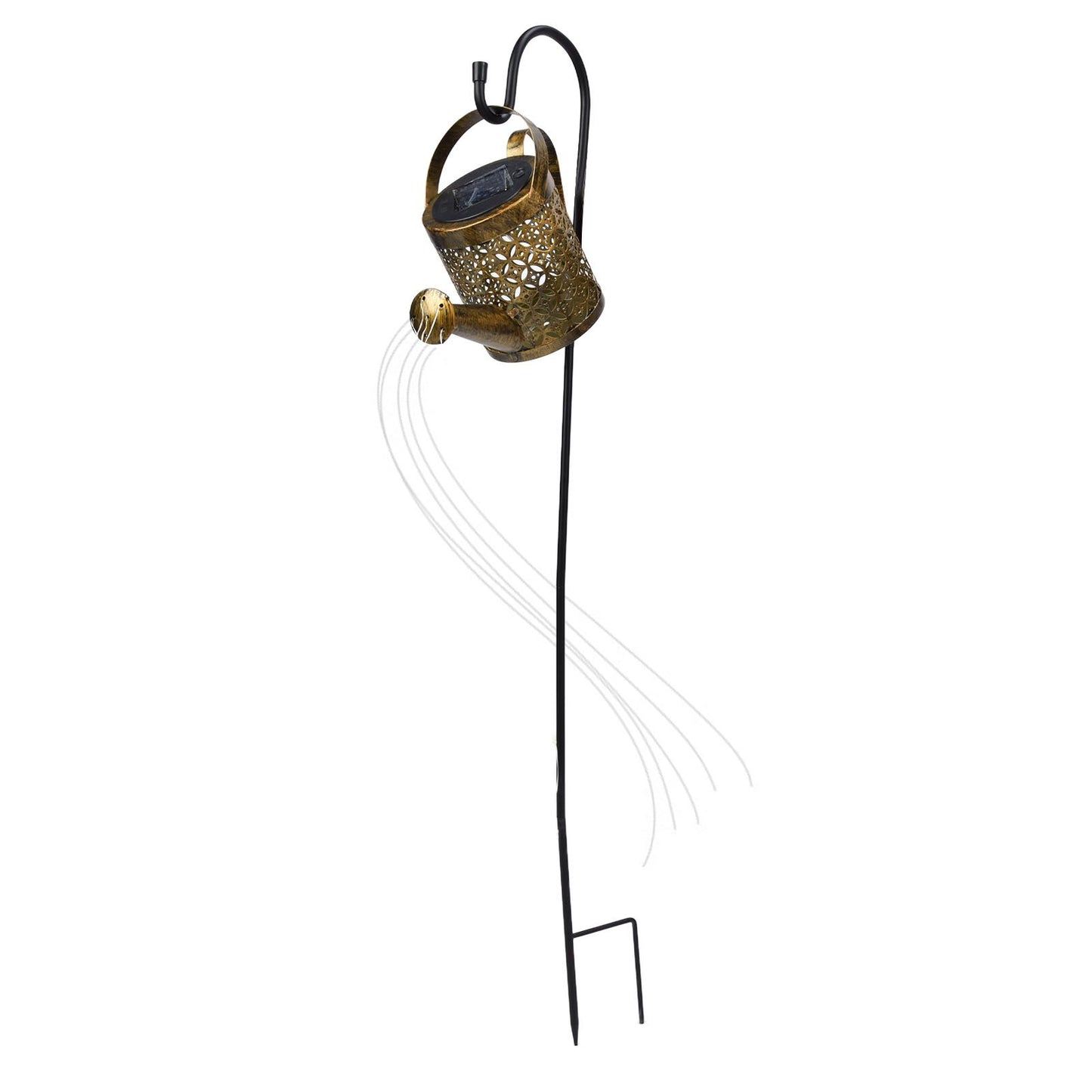 Solar Watering Can Lights Automatic Unique Rust Proof Convenient Retro Kettle Shape LanternS S Shape